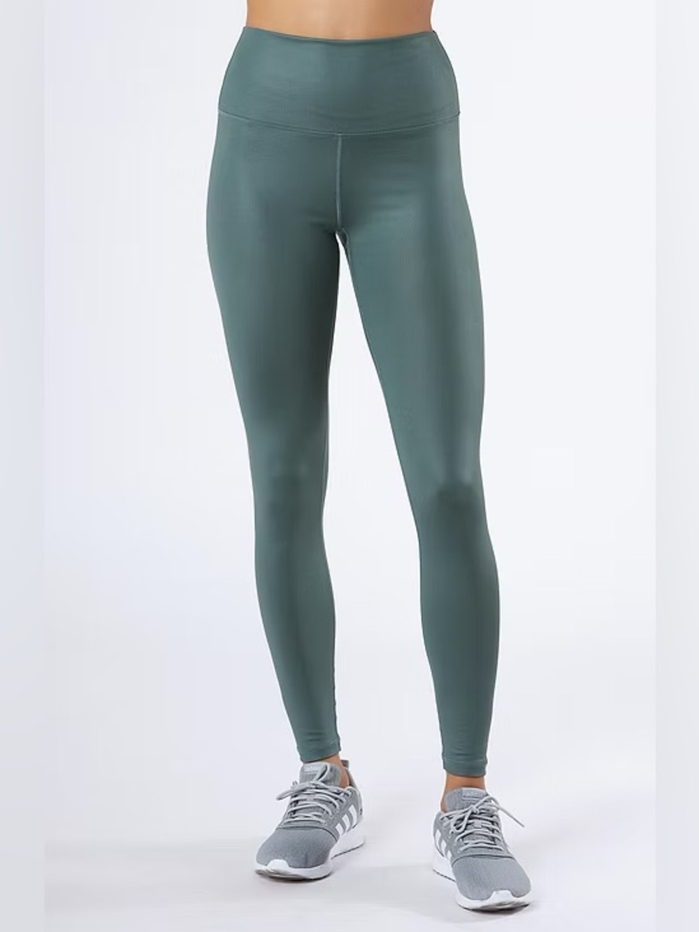 Scorpio Sol High-Waist Ribbed Sage Green gloss Leggings size S NWOT never used